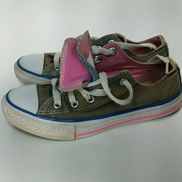 Converse All Stars Juniors Size One Double Tongue - Picture 2 of 8